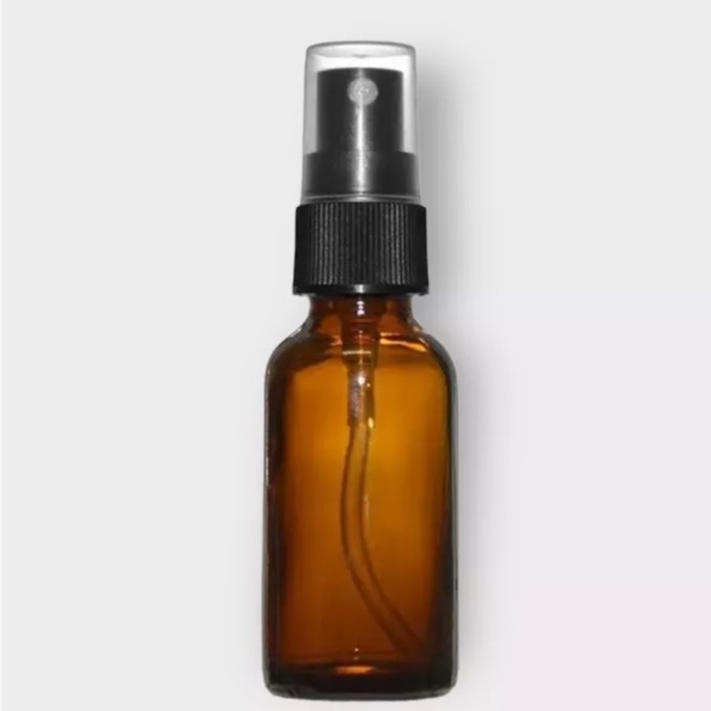 LOT 12 NEW BOSTON ROUND Clear Amber Fine Mist Spray Glass Bottles 1oz